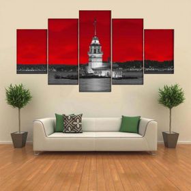 Tablolife Kız Kulesi 5 Parçalı 60 x 100 cm Kanvas Tablo
