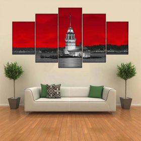 Tablolife Kız Kulesi 5 Parçalı 60 x 100 cm Kanvas Tablo