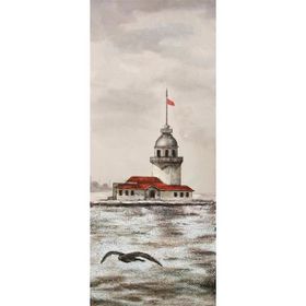 Tablolife Kız Kulesi Çizim 60 x 90 cm Kanvas Tablo