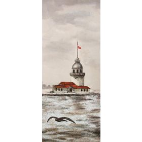 Tablolife Kız Kulesi Çizim 60 x 90 cm Kanvas Tablo