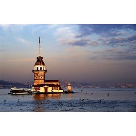 Tablolife Kız Kulesi ve Martılar 35 x 50 cm Kanvas Tablo