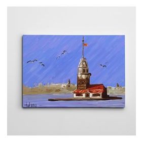 Tablolife Kız Kulesi ve Martılar 35 x 50 cm Kanvas Tablo
