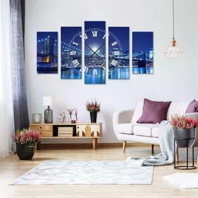 Tablolife Köprü Saatli 5 Parçalı 60 x 100 cm Kanvas Tablo