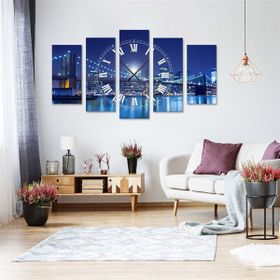 Tablolife Köprü Saatli 5 Parçalı 60 x 100 cm Kanvas Tablo