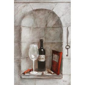 Tablolife Köşedeki Şarap 60 x 90 cm Kanvas Tablo