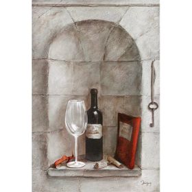 Tablolife Köşedeki Şarap 60 x 90 cm Kanvas Tablo