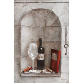 Tablolife Köşedeki Şarap 60 x 90 cm Kanvas Tablo