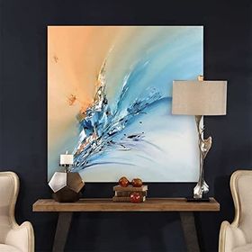 Tablolife Kristal Çiçek 80x80 cm Yağlı Boya Dokulu Tablo