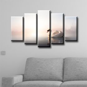 Tablolife Kuğu 5 Parçalı 60 x 100 cm Kanvas Tablo