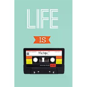 Tablolife Life Is Mixtape 60 x 90 cm Kanvas Tablo