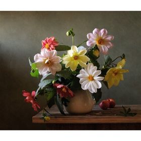 Tablolife Masada Çiçekler ve Elmalar 35 x 50 cm Kanvas Tablo