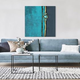 Tablolife Mavi Boncuk 60x90 cm Yağlı Boya Dokulu Tablo