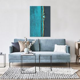 Tablolife Mavi Boncuk 60x90 cm Yağlı Boya Dokulu Tablo