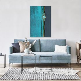 Tablolife Mavi Boncuk 60x90 cm Yağlı Boya Dokulu Tablo