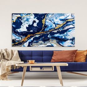 Tablolife Mavi Karmaşa 60x90 cm Yağlı Boya Dokulu Tablo