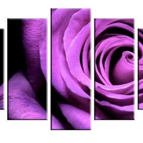 Tablolife Mor Gül 5 Parçalı 60 x 100 cm Kanvas Tablo
