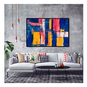 Tablolife Navy Maze 60x90 cm Yağlı Boya Dokulu Tablo