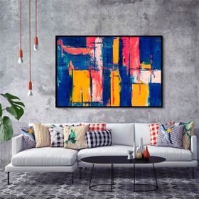 Tablolife Navy Maze 60x90 cm Yağlı Boya Dokulu Tablo