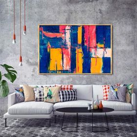 Tablolife Navy Maze 60x90 cm Yağlı Boya Dokulu Tablo