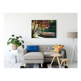 Tablolife Nehir Kenarındaki Kayık 35 x 50 cm Kanvas Tablo