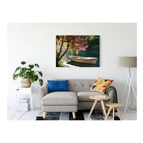 Tablolife Nehir Kenarındaki Kayık 35 x 50 cm Kanvas Tablo