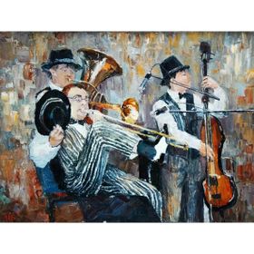 Tablolife New York Müzisyenleri 35 x 50 cm Kanvas Tablo