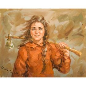 Tablolife Oduncu Kız 35 x 50 cm Kanvas Tablo