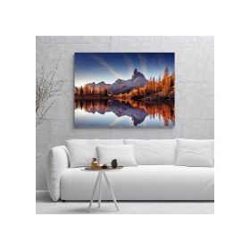 Tablolife Orman Ve Göl 35 x 50 cm Kanvas Tablo