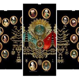 Tablolife Osmanlı Padişahları 5 Parçalı 60 x 100 cm Kanvas Tablo