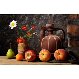 Tablolife Papatya ve Meyveler 35 x 50 cm Kanvas Tablo