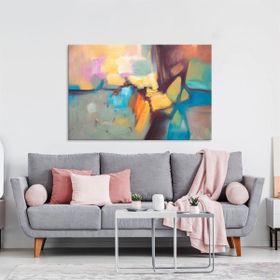 Tablolife Pastel Renkler 60x90 cm Yağlı Boya Dokulu Tablo