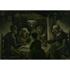 Tablolife Patates Yiyenler 35x50 cm Kanvas Tablo