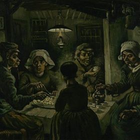 Tablolife Patates Yiyenler 35x50 cm Kanvas Tablo