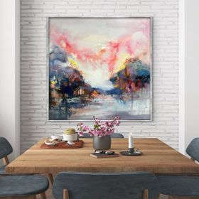 Tablolife Pembe Gökyüzü 60x90 cm Yağlı Boya Dokulu Tablo