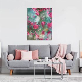 Tablolife Pembe Ütopya 60x90 cm Yağlı Boya Dokulu Tablo