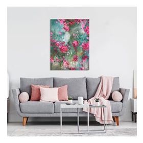 Tablolife Pembe Ütopya 60x90 cm Yağlı Boya Dokulu Tablo