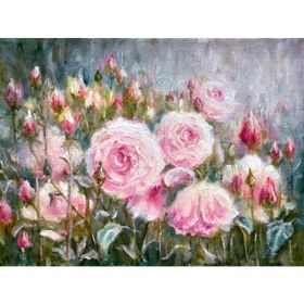 Tablolife Pink Roses 60x90 cm Yağlı Boya Dokulu Tablo