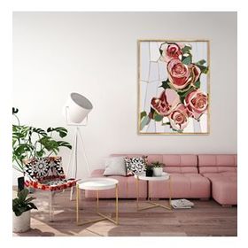 Tablolife Pink Roses 60x90 cm Yağlı Boya Dokulu Tablo