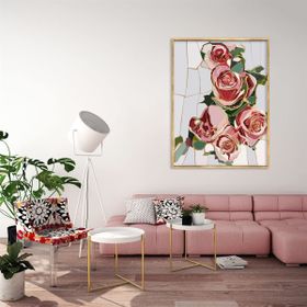 Tablolife Pink Roses 60x90 cm Yağlı Boya Dokulu Tablo