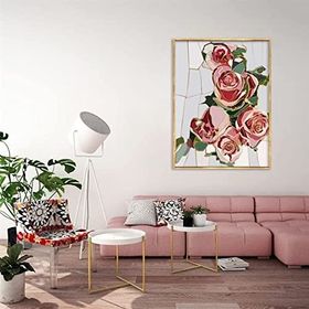 Tablolife Pink Roses 60x90 cm Yağlı Boya Dokulu Tablo