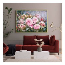 Tablolife Pink Roses 60x90 cm Yağlı Boya Dokulu Tablo