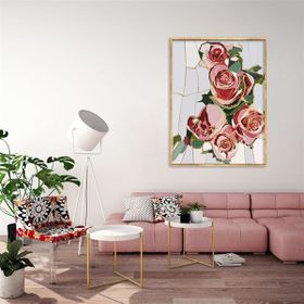 Tablolife Pink Roses 60x90 cm Yağlı Boya Dokulu Tablo