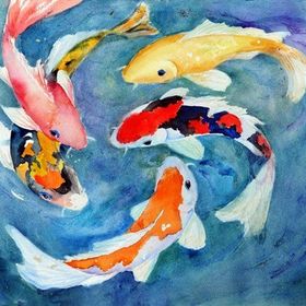 Tablolife Renkli Balıklar 60x90 cm Kanvas Tablo