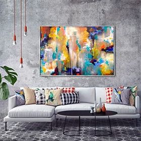 Tablolife Renkli İsyan 60x90 cm Yağlı Boya Dokulu Tablo