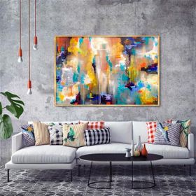 Tablolife Renkli İsyan 60x90 cm Yağlı Boya Dokulu Tablo