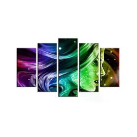 Tablolife Renkli Kadın 5 Parçalı 60x100 cm Kanvas Tablo