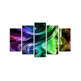Tablolife Renkli Kadın 5 Parçalı 60x100 cm Kanvas Tablo