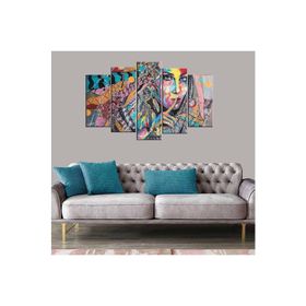 Tablolife Renkli Kadın 5 Parçalı 60x100 cm Kanvas Tablo