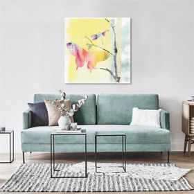 Tablolife Renkli Kelebek 80x80 cm Yağlı Boya Dokulu Tablo