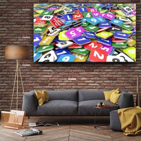 Tablolife Renkli Sayılar 60x90 cm Kanvas Tablo
